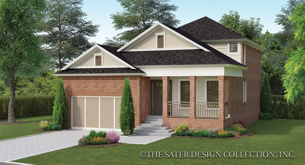 Begonia House Plan front elevation color rendering