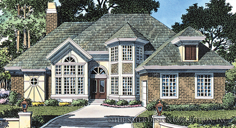 Old Mill Circle-Front Elevation-Plan #6724