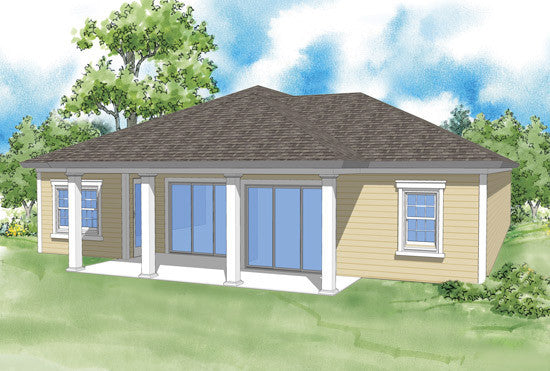 Marquette-Rear Elevation-Plan #6536