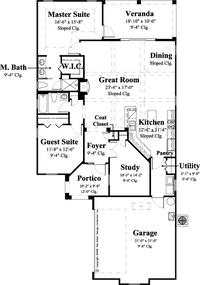 Brescia - Main Floor Plan - Plan #6548 Sater Design