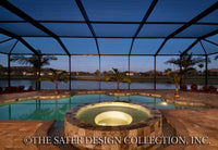 Mirella-Rear view of illuminated Pool-Plan #6562