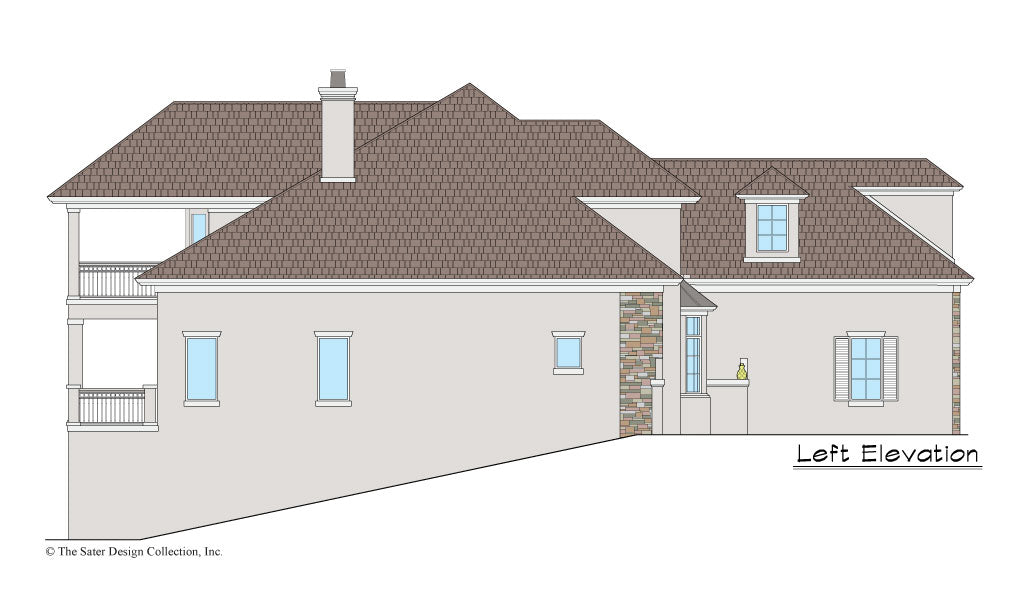 Maynard House Plan left elevation