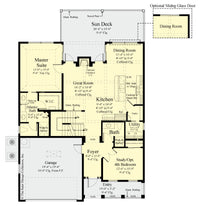 Jasmine Home Design main level floor plan
