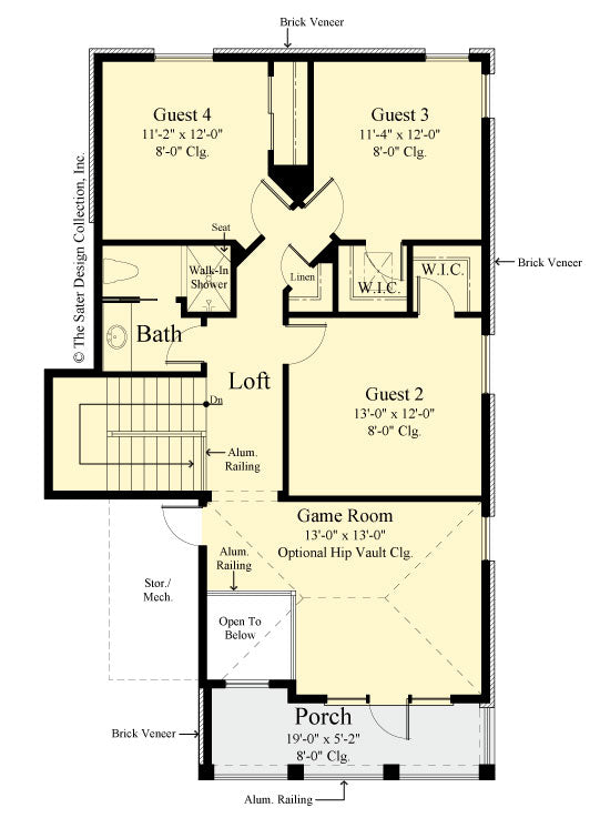 Azalea home design second floor plan