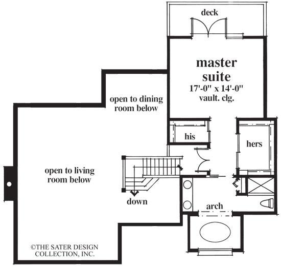 spyglass hill-upper level floor plan
