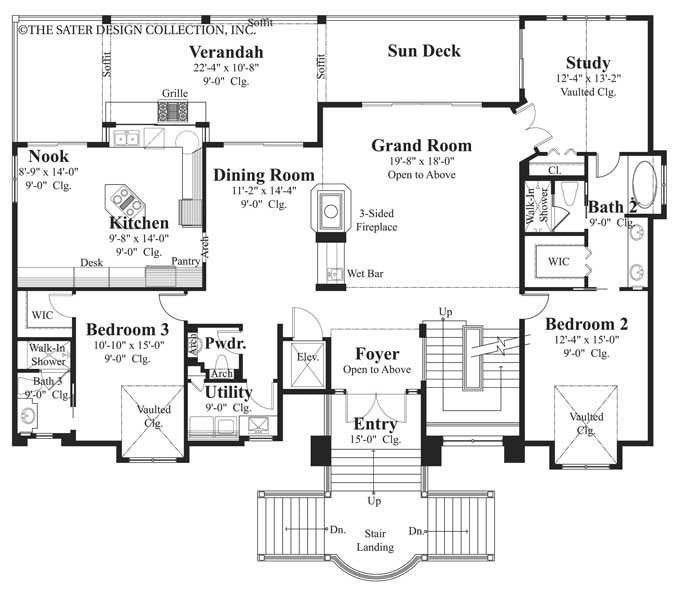 galleon bay-main level floor plan-#6620