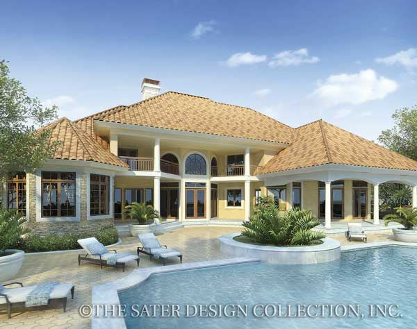 Hillcrest Ridge Rear Elevation Rendering - Plan# 6651