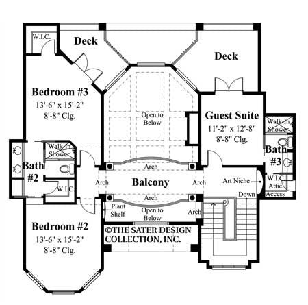 Stoney Creek Way-Upper Level Floor Plan #6656