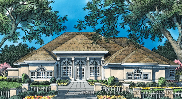 Queenstown Harbor Home-Front Elevation Render Image-Plan#6663