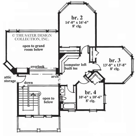 edgewood trail-upper level floor plan-#6667