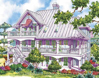 Seagrove Beach-Rear Elevation-Plan #6682