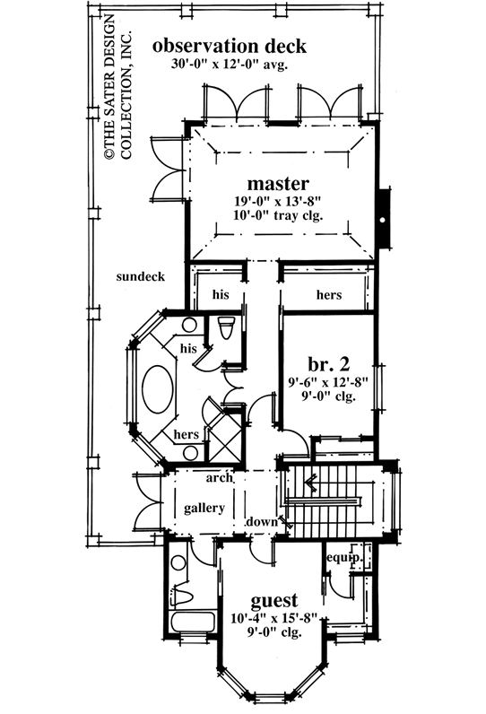 Bridgeport Harbour- Upper Level Floor Plan -Plan#6685