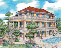 Charleston Place-Rear Elevation-Plan #6700