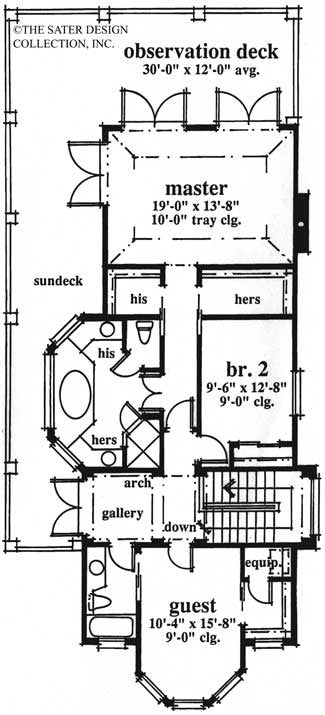 Charleston Place-Upper Floor Plan-Plan #6700