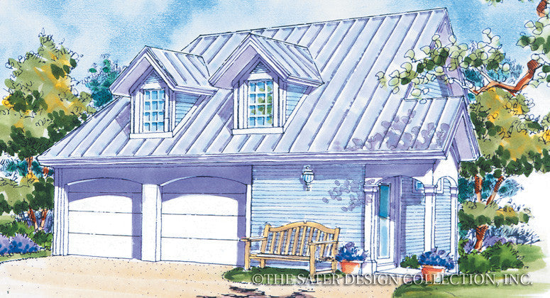 Two Car Garage Plus-Front Elev Rendering-#6703