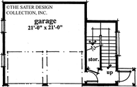 Two Car Garage Plus Main Level Floor Plan-#6703