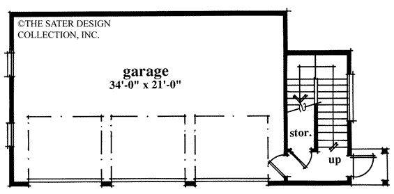 Three Car Garage Floor Plan-Plan #6704