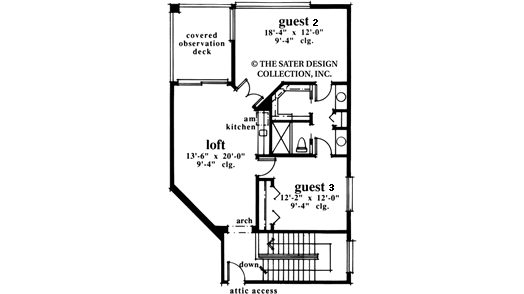 Reynolds Plantation Drive Home-Upper Level Floor Plan-#6722