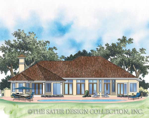 Plantation Pine Road-Rear Elevation-Plan #6735