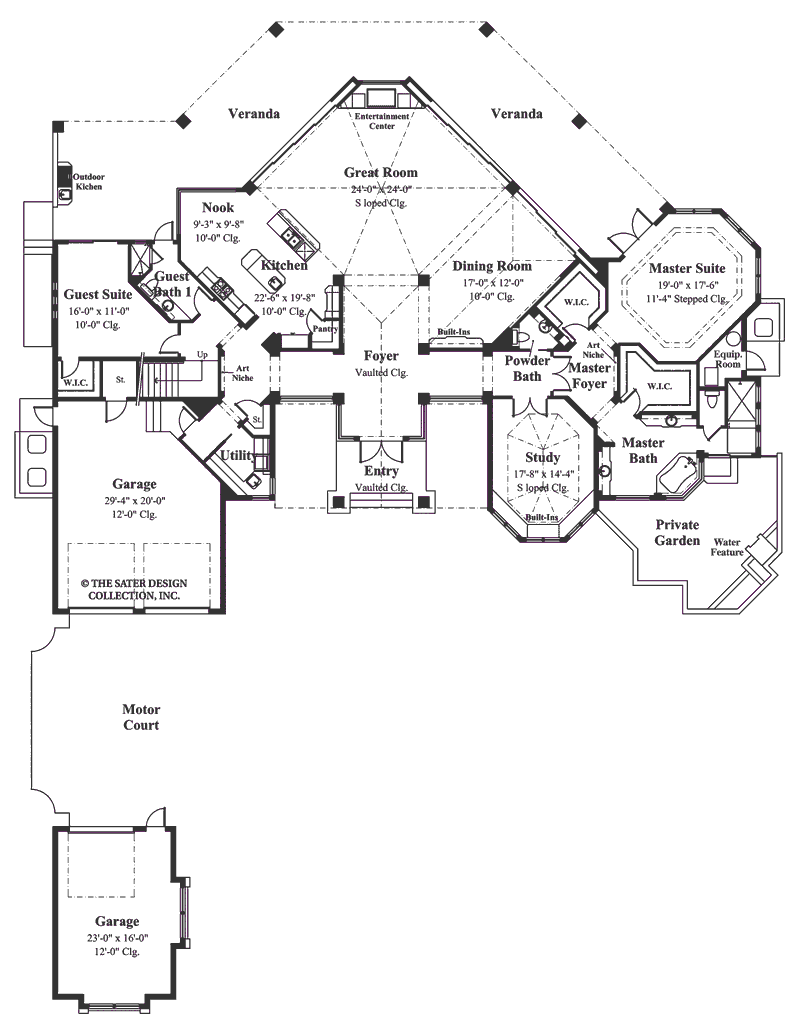 la coruna - main level floor plan #6752