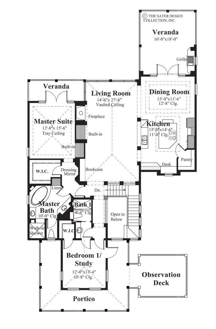 sierra vista-main level floor plan-plan 6757