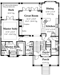 Linden Place-Main Level Floor Plan-Plan #6805