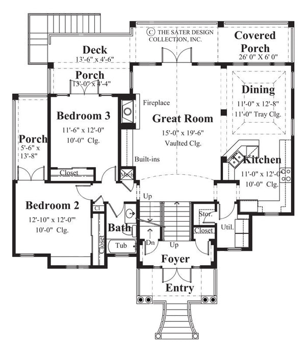 Tierra di Mare-Main Level Floor Plan-Plan #6806