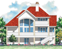Tierra di Mare-Rear Elevation-Plan #6806