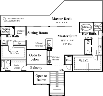 Villa Tuscano-Upper Level Floor Plan-#6815