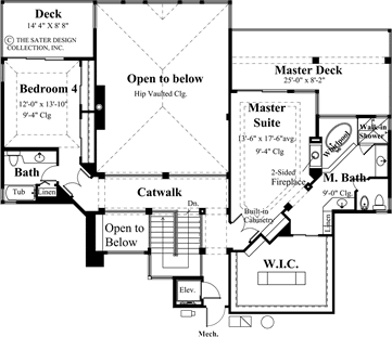 hyatt park- upper level floor plan -#6818