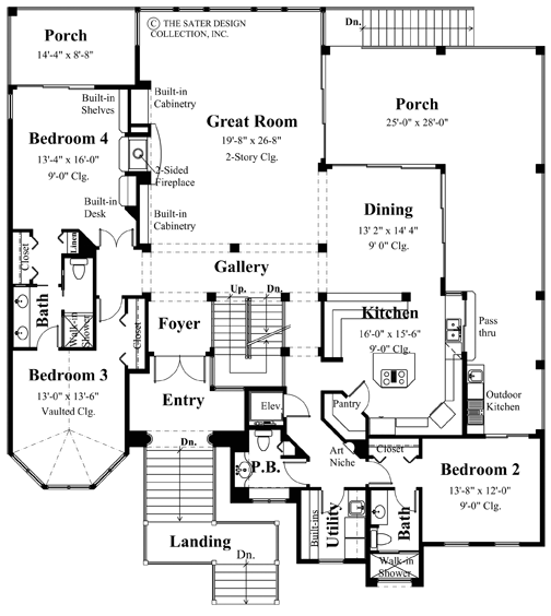 La Palma-Main Level Floor Plan-#6819