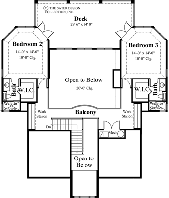 Wolf Summit-Upper Level Floor Plan-Plan 6826
