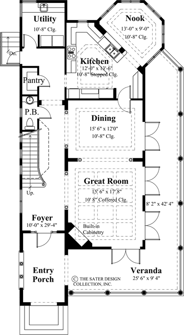 key largo- main level floor plan -plan #6828