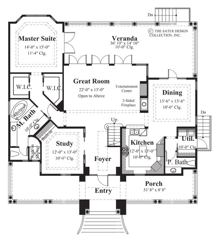 Monterrey Cove-Main Level Floor Plan-#6831