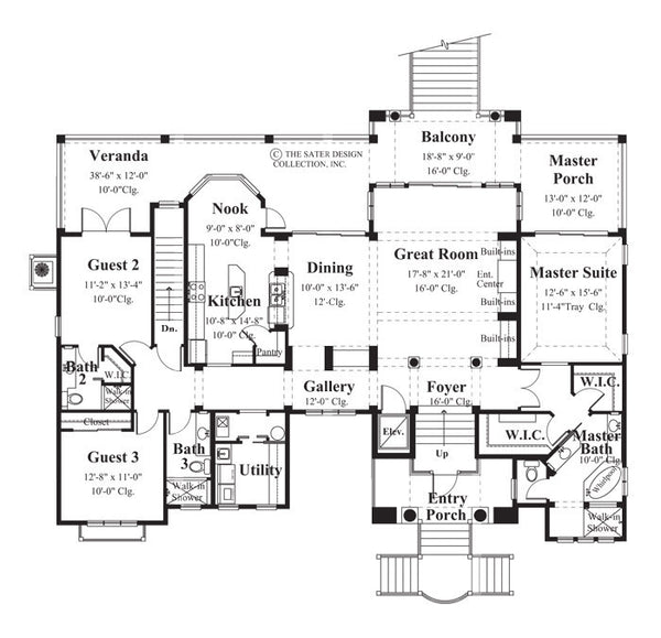 Laguna Beach-Main Level Floor Plan-#6834