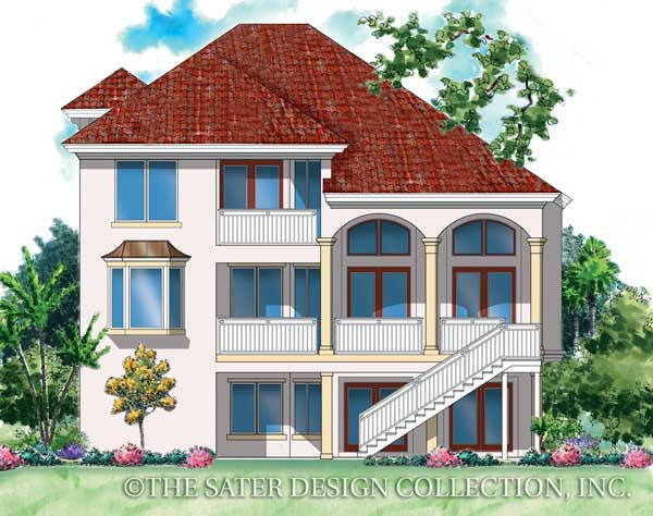 Rue Nouveau-Rear Elevation-Plan #6836