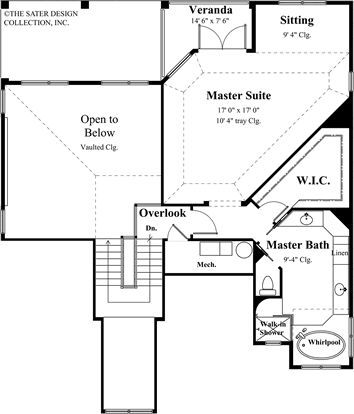 Bridgehampton- Upper Level Floor Plan -#6837