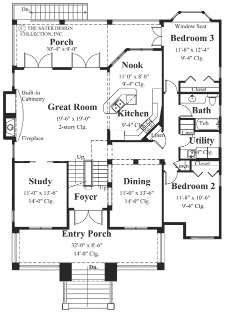 Berkeley Square- Main Level Floor Plan #6838
