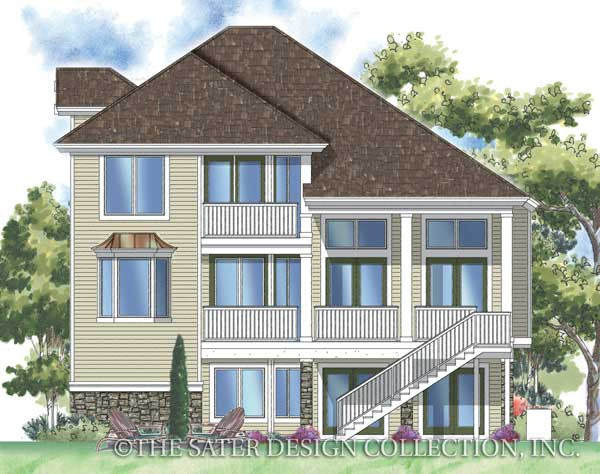 Berkeley Square- Rear Elevation-Plan #6838