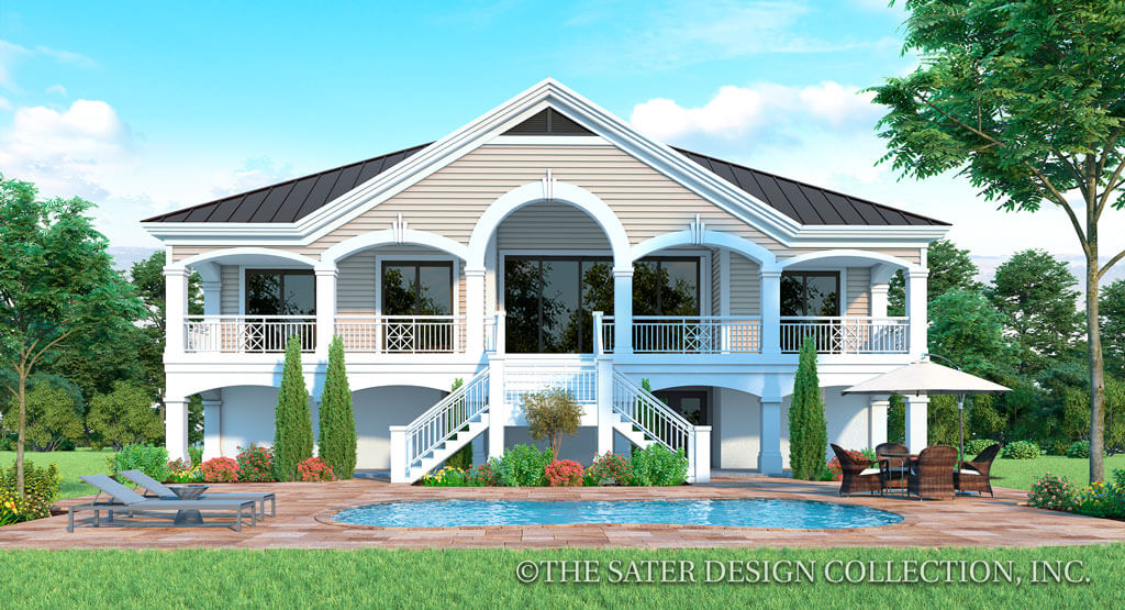 Saint Martin-Rear Elevation-Plan #6846