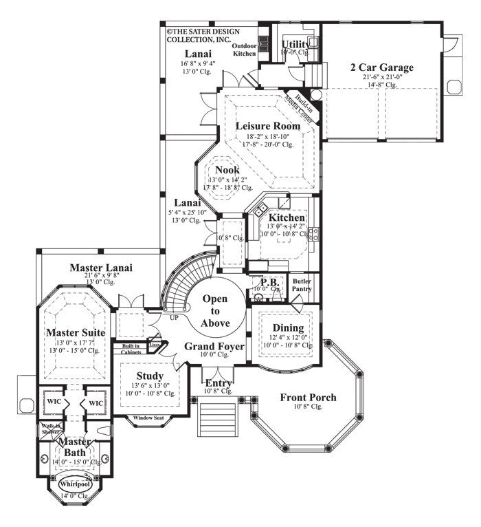 sunset beach-main level floor plan- #6848