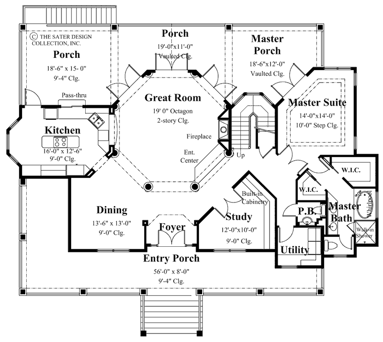 bradley house- main level floor plan -plan6859