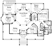 Bradley House- Main Level Floor Plan -Plan6859