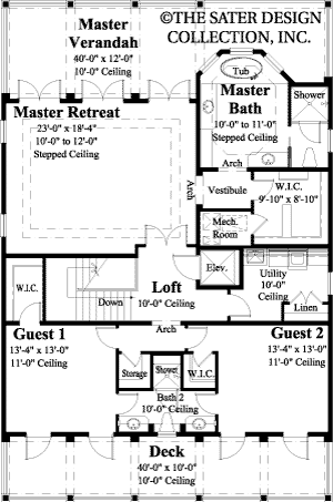 Addison Court-Upper Level Floor Plan- Plan #6873