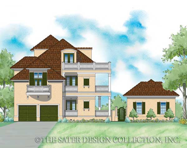 Tortuga Bay-Rear Elevation-Plan #6874