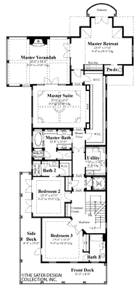 Tortuga Bay-Upper Level Floor Plan-Plan 6874