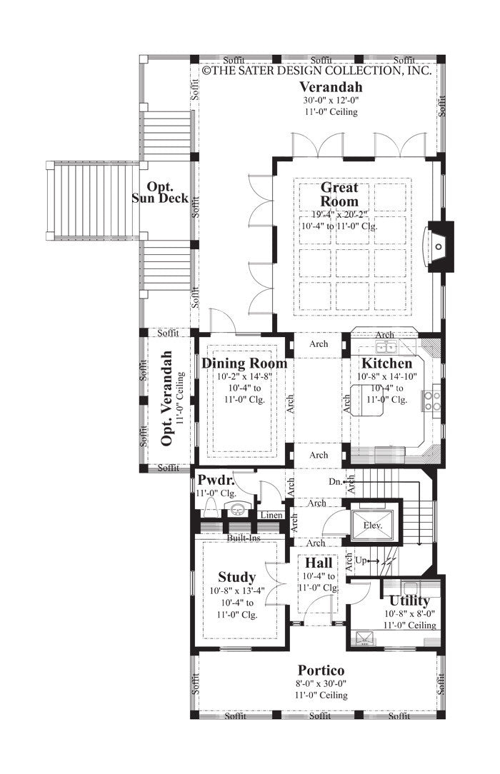 myrtle grove-main level floor plan-plan 6875