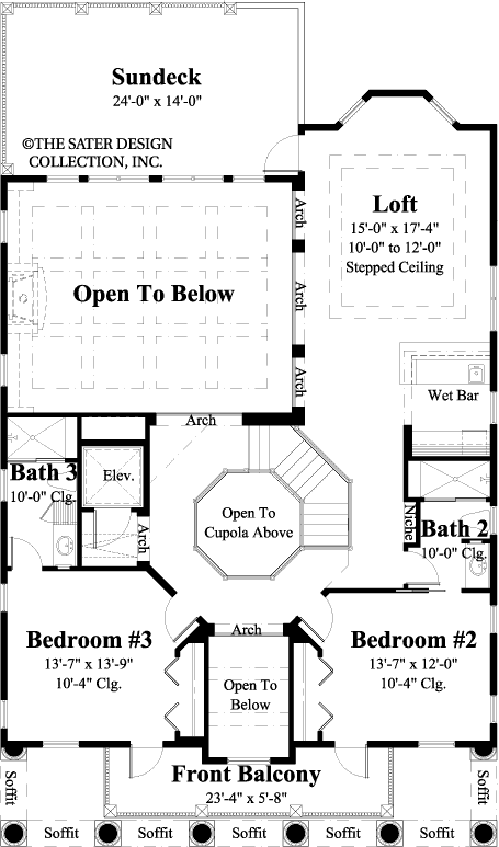 emerald bay-upper level floor plan-plan 6879
