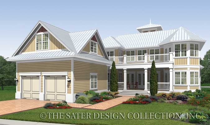 Cardinal Point-Rear Elevation-Plan #6881