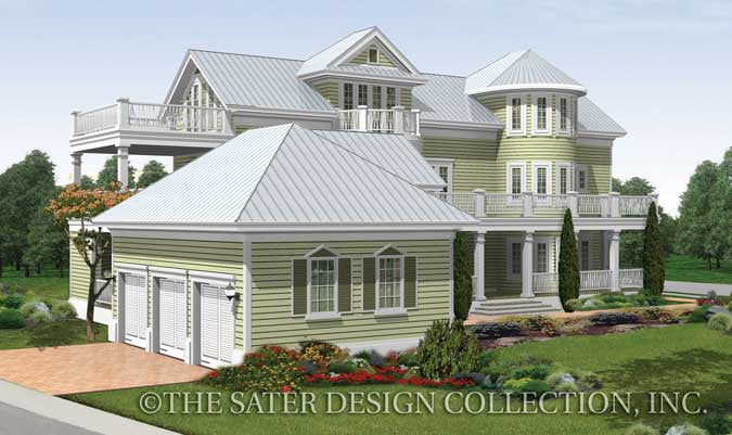 Seagrove Lake-Rear Elevation-Plan #6882